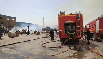 حريق مصنع ببنى سويف 