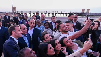 ماكرون والسبسي في الاسكندرية