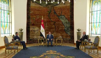 الرئيس السيسي يستقبل نبيل فهمي