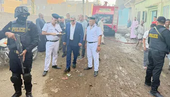 تفقد مدير أمن أسيوط لموقع الحريق