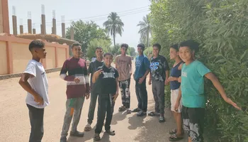 جانب من الطلاب أمام اللجان 