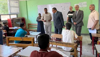 جانب من تفقد لجان الامتحانات الشهادة الاعدادية 