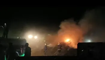 حريق مصنع أخشاب طهطا