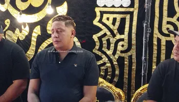 حمو بيكا في عزاء والده