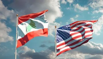 علم لبنان وأمريكا