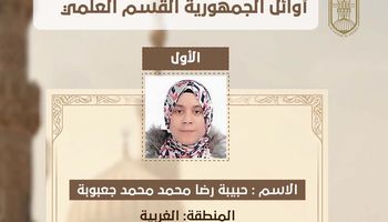 الاولي علي الثانوية الازهرية الشق العلمي