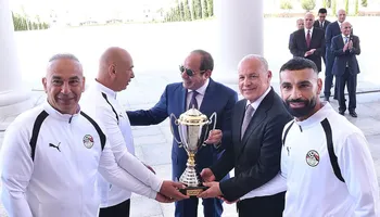 الرئيس السيسي يكرم منتخب مصر 
