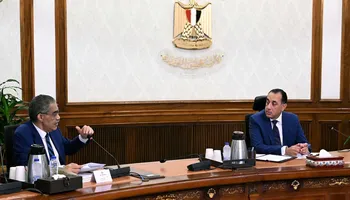 جانب من لقاء الدكتور مصطفى مدبولي بوزير الدولة للإعلام ضياء رشوان