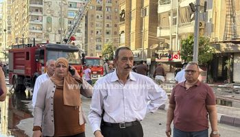 متابعة محافظ سوهاج للحريق