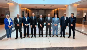 حسام صادق، المدير التنفيذي للهيئة العامة للتأمين الصحي الشامل خلال زيارته للسويس 