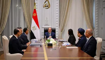 السيسي ومدبولي ومايا مرسي 