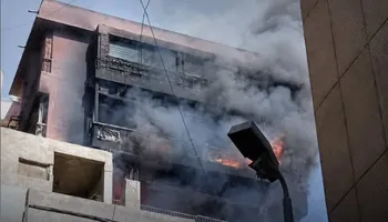 حريق مستشفى الحسين