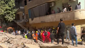 انهيار عقار بالمنيا