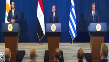 الرئيس السيسي خلال مؤتمر صحفي  
