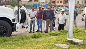جولات اللواء أحمد رمضان رئيس شركة مياه الشرب والصرف الصحى بمدن القناة 
