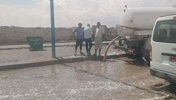 رفع تجمعات الامطار بمرسي مطروح