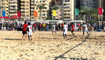 مباراة مصر وأنجولا في بطولة كرة القدم الشاطئية 