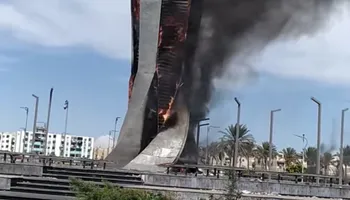اندلاع حريق في ميدان الساعة بمدخل محافظة بورسعيد