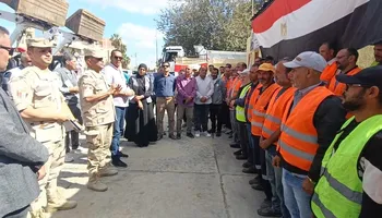 جانب من اصطفاف المعدات
