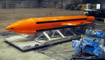 صورة أرشيفية لأم القنابل (MOAB) في قاعدة إيغلين الجوية بولاية فلوريدا،