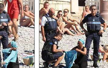 فرنسا تجبر مسلمة على خلع ملابسها