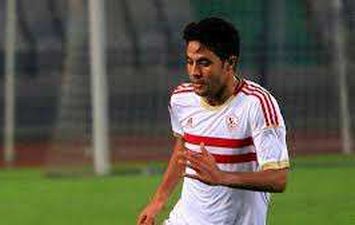 محمد إبراهيم لاعب الفريق الأول لكرة القدم بنادي الزمالك