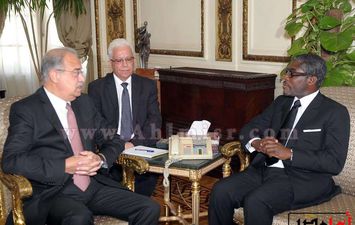  شريف إسماعيل يستقبل نائب رئيس غينيا