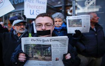 مظاهرة فى نيويورك دعما للصحافة فى مواجهة &quot;ترامب&quot; 