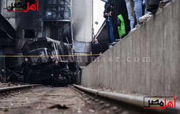 حريق قطار محطة مصر