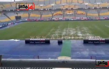 السيول تضرب برج العرب قبل قمة الأهلي والزمالك