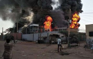 حريق اندلع بأحد مباني المخابرات العامة السودانية