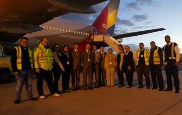 مصر للطيران تحتفل بإستقبال أول رحلة لشركة Asiana الكورية
