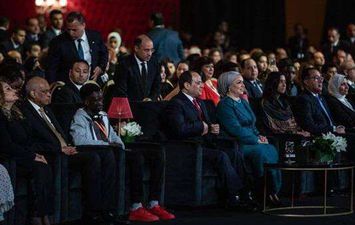 السيسي في افتتاح مسرح منتدى شباب العالم