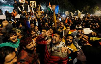 متظاهرون يهتفون خلال احتجاج على قانون الجنسية الجديد في دلهي