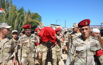 تشييع جنازة شهيد الواجب المجند كريم تيرة بالإسكندرية