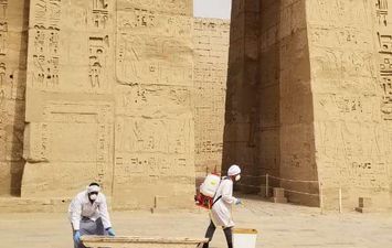 تطهير الأماكن الأثرية في صعيد مصر