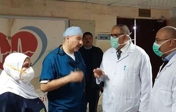 خلال الجولة بداخل مستشفى جامعة بنى سويف 