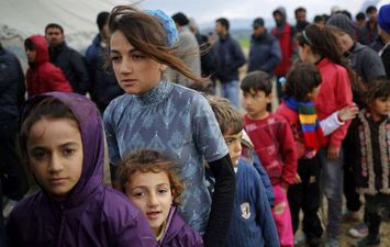 لاجئون على الحدود اليونانية المقدونية، 2016 (REUTERS )