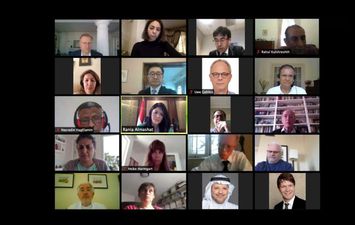 اجتماع رانيا المشاط مع ممثلين التعاون الدوليين عبر الكونفرانس