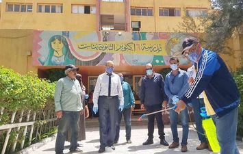 تعقيم و تطهير مدارس لجان الثانوية العامة ببورسعيد
