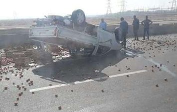 حادث تصادم عند قرية الديبة