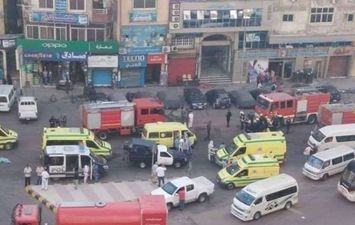 حريق هائل بمستشفى البدراوي بشارع محمد نجيب بالإسكندرية