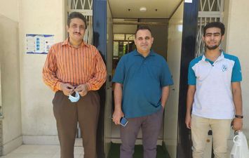 بوابة تعقيم كلية تربية بجامعة أسيوط
