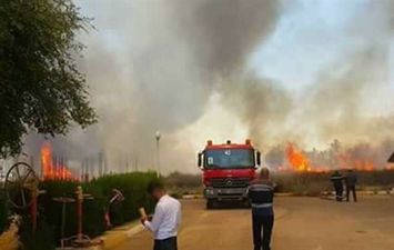 حريق في منطقة مطار المثنى ببغداد