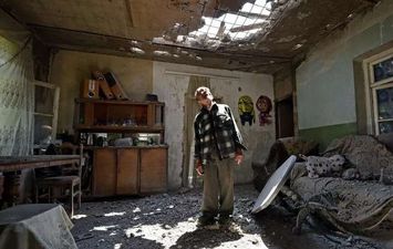مخلفات قصف في قرية أيغيبار بمنطقة تافوش خلال معارك مع أذربيجان