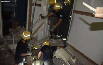 انهيار مبنى سكني في جدة