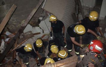 انهيار مبنى في جدة 