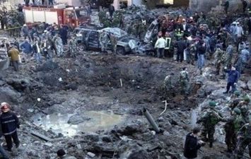 موقع الانفجار الذي تسبب في مقتل رئيس وزراء لبنان الأسبق رفيق الحريري