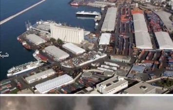 ميناء بيروت قبل وبعد الانفجار