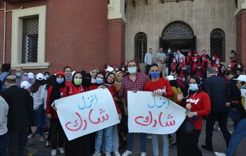 احتشاد طلاب جامعة الغسكندرية